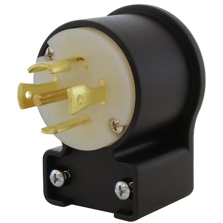 Ac Works Locking Plug, L21-30P, 30 A, 120/208V AC, Three Phase, Black ASEL2130P